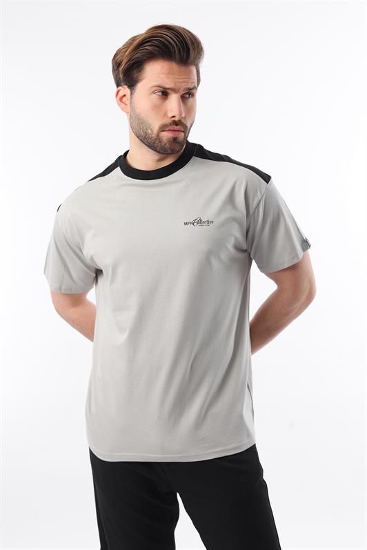 MDX Madmext Painted Gray Bicycle Collar Printed Men's T-Shirt E7114 - Klinë