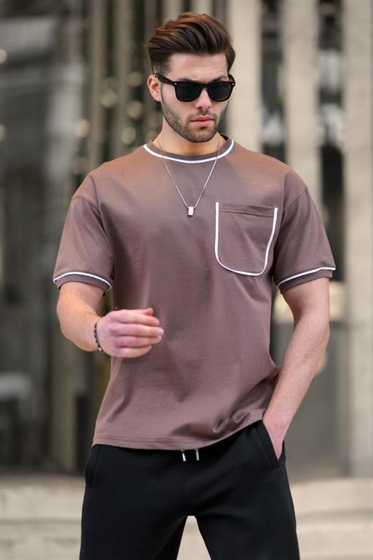MDX Brown Pocket Detailed Men's T-Shirt 6176 - Cosamaloapan