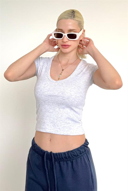 MDX Carmel V-Neck Basic Women's T-Shirt Mg2450 - Marseille