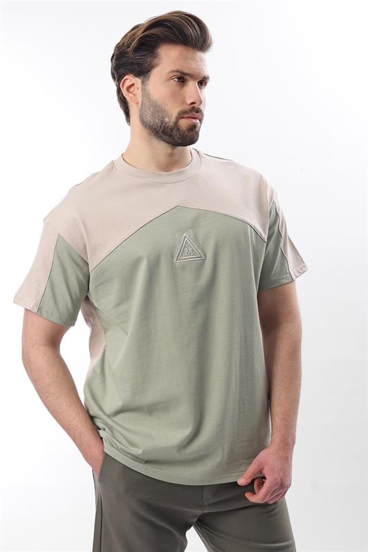 MDX Beige OverFit Yarn Dyed Men's T-shirt E7104 - Zhlobin