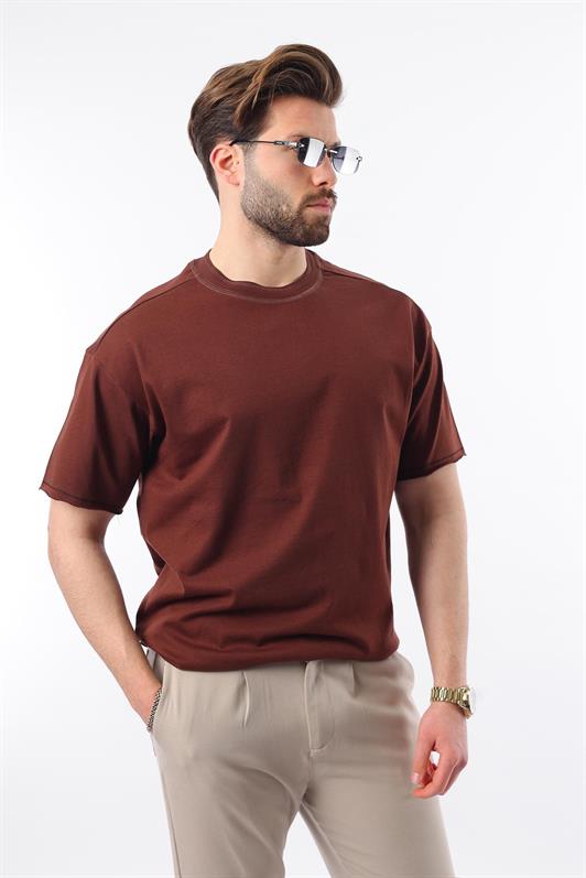 MDX Madmext Bitter Coffee Bicycle Collar Basic Men's T-Shirt E7105 - Riccione Marina