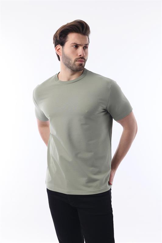 MDX Mint Green Bicycle Collar Basic Short Sleeve T-Shirt 7042 - Rahovec