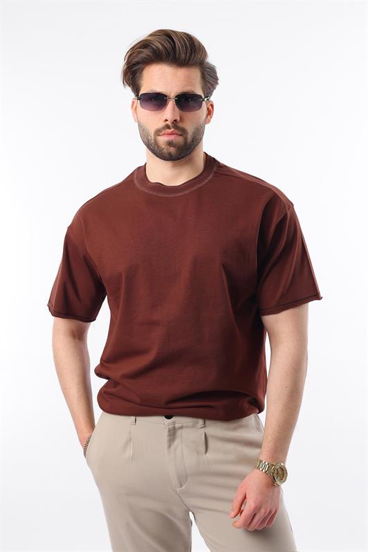 MDX Madmext Bitter Coffee Bicycle Collar Basic Men's T-Shirt E7105 - Riccione Marina
