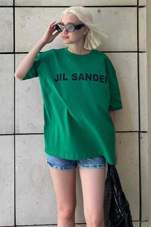 MDX Green Oversized Printed Bicycle Collar Short Sleeve T-Shirt MG2126 - Chelmsford