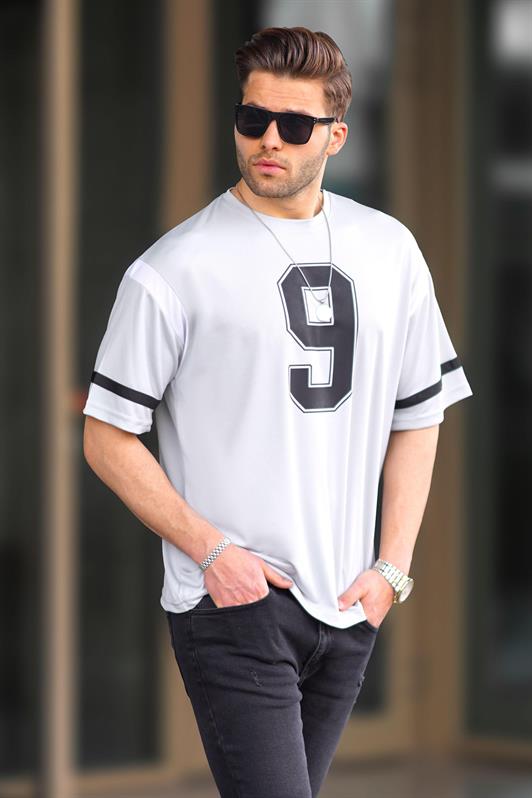 MDX Gray Oversized Bicycle Neck Printed T-shirt 6200 - Villahermosa
