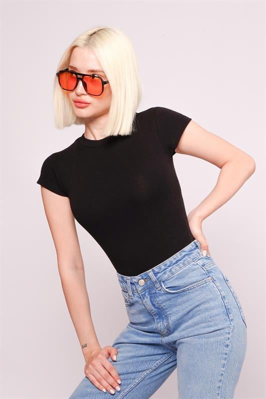 MDX Black Bicycle Collar Basic Women's T-shirt Mg2479 - Westland