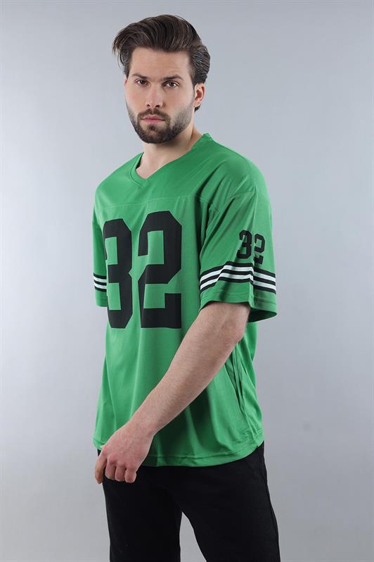 MDX Green Printed V-Neck Men's T-Shirt E5838 - Hammersmith