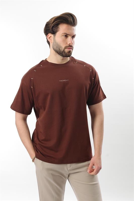 MDX Men's T-shirt with Painful Coffee Printed Embroidery Detail E7108 - San Felipe del Progreso