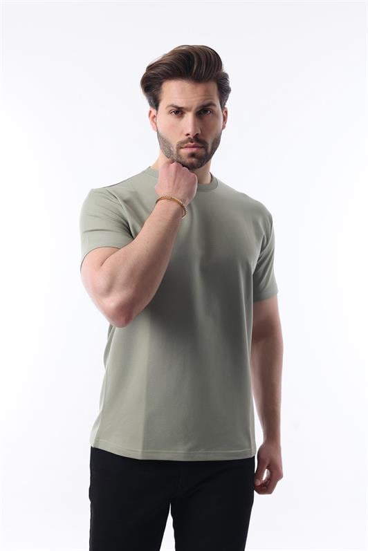 MDX Mint Green Bicycle Collar Basic Short Sleeve T-Shirt 7042 - Rahovec