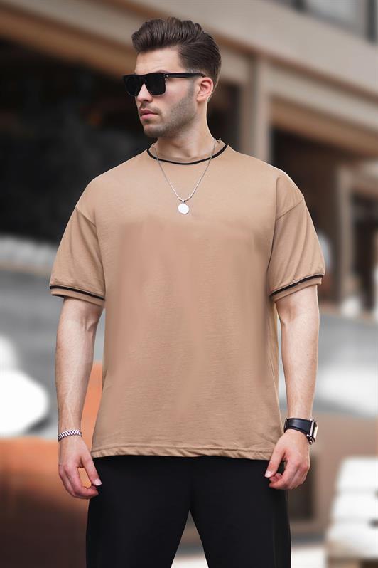 MDX Mink Bicycle Collar Sleeve Striped Oversized T-shirt 7024 - Ascoli Piceno
