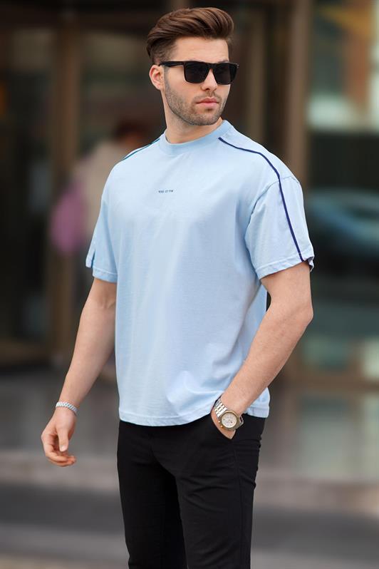 MDX Blue Oversized Bicycle Neck T-shirt 7009 - Bebington