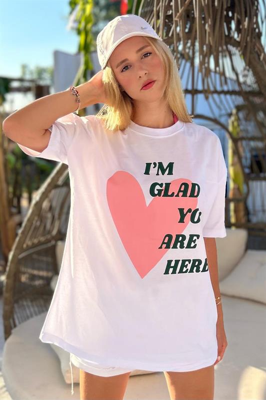 MDX Mad Girls White Printed T-shirt Mg1202 - La Seyne-sur-Mer