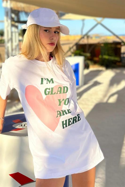 MDX Mad Girls White Printed T-shirt Mg1202 - La Seyne-sur-Mer