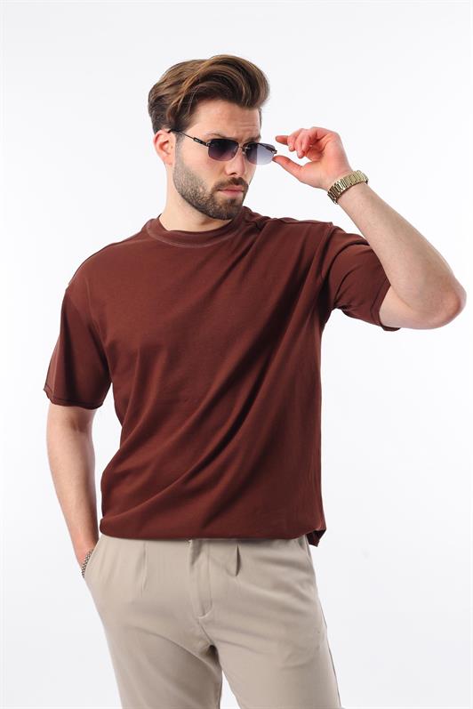 MDX Madmext Bitter Coffee Bicycle Collar Basic Men's T-Shirt E7105 - Riccione Marina
