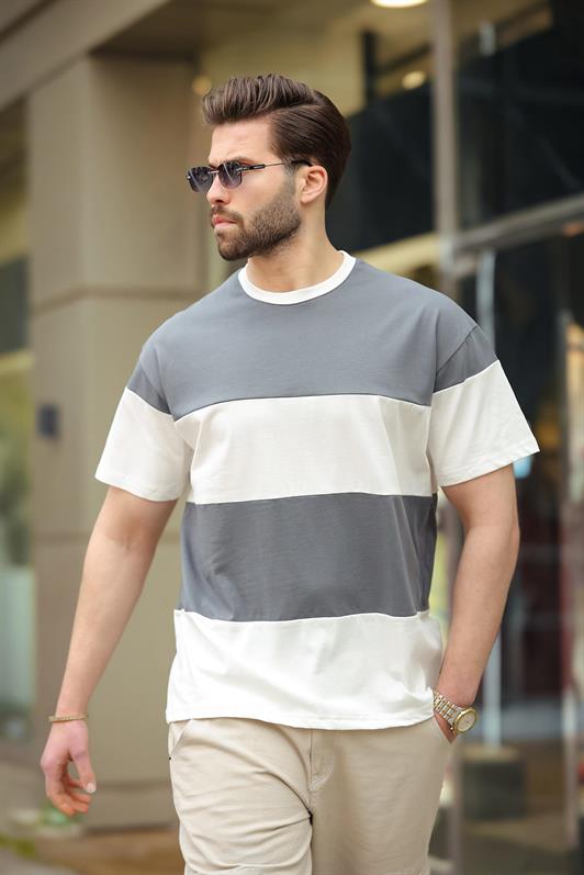 MDX Smoke Oversize Color Block Bicycle Neck T-shirt 7020 - Hamburg