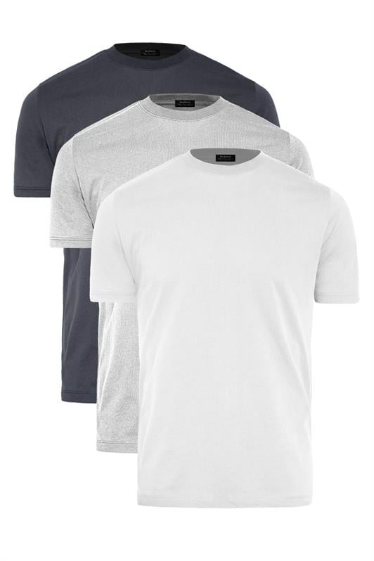 MDX Basic Men's 3-Pack Multi T-Shirt White, Gray, Smoke 7011 - Vila Nova de Gaia