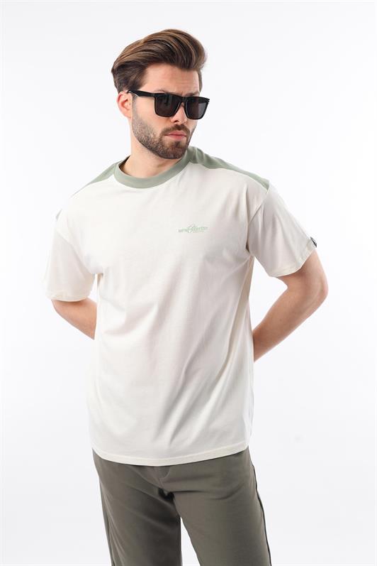 MDX Madmext Ecru Bicycle Neck Printed Men's T-Shirt E7114 - Weymouth