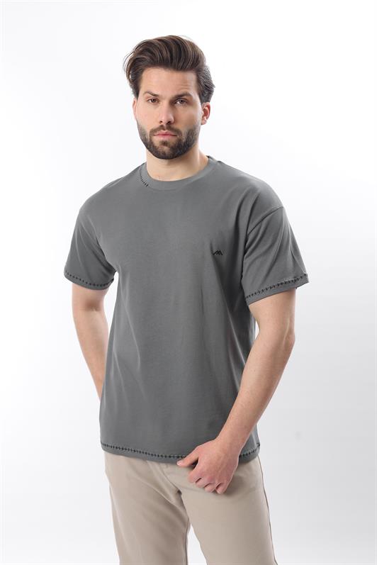 MDX Men's T-shirt with Smoke Embroidery Detail E7112 - Marijampolė