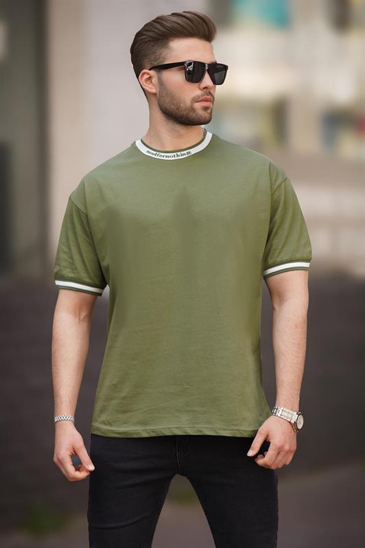 MDX Haki Bicycle Collar Striped T-shirt 7022 - Uster