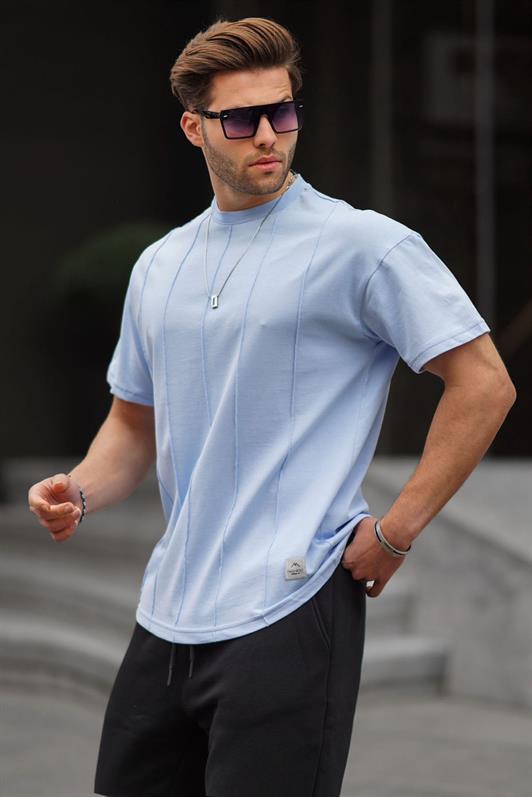 تي شيرت MDX Baby Blue بياقة الدراجة للرجال 6175 - فلورنس-جراهام