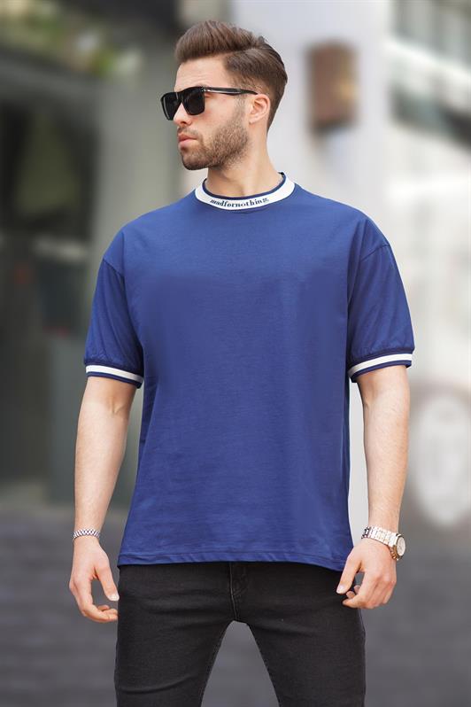 MDX Navy Blue Bicycle Collar Striped T-shirt 7022 - Reynosa