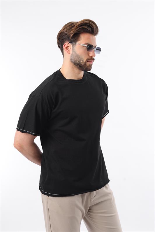 MDX Madmext Black Bicycle Collar Basic Men's T-Shirt E7105 - Manukau City