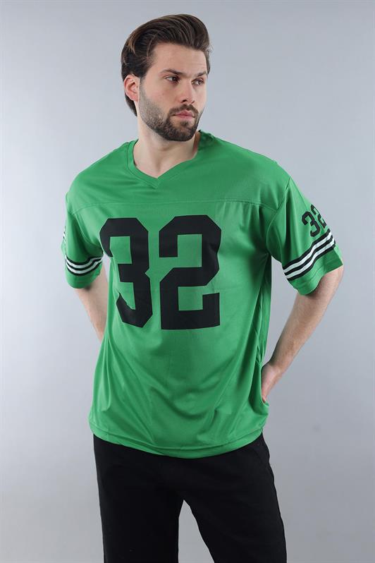MDX Green Printed V-Neck Men's T-Shirt E5838 - Hammersmith