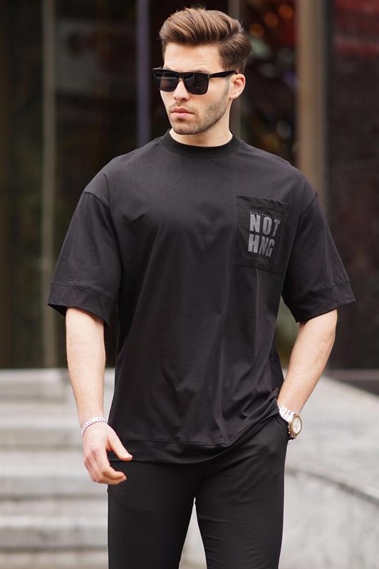 MDX Black Pocket Detailed Oversized T-shirt 7008 - Lake Oswego