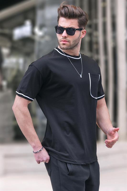 MDX Black Pocket Detailed Men's T-Shirt 6176 - Bayonne
