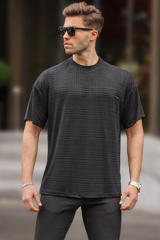 MDX Black Oversize Bicycle Neck Men's T-shirt 6191 - Brentwood