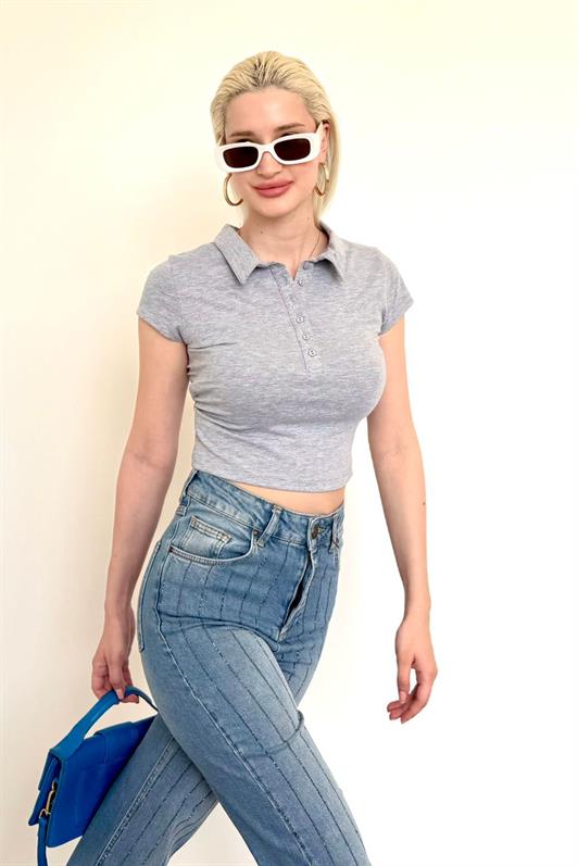 MDX Grimelanj Polo Neck Basic Women's T-Shirt Mg2455 - Ede