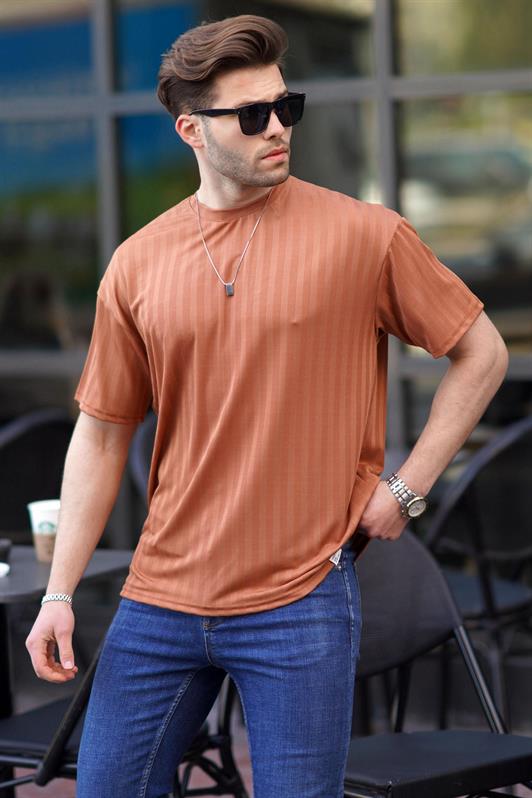 MDX Tile Male Striped Oversized T-shirt 6198 - Charleville-Mézières
