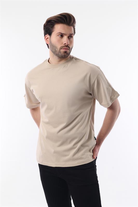 MDX Men's Mink Oversize T-shirt with Stripe Detail 7023 - Chicopee