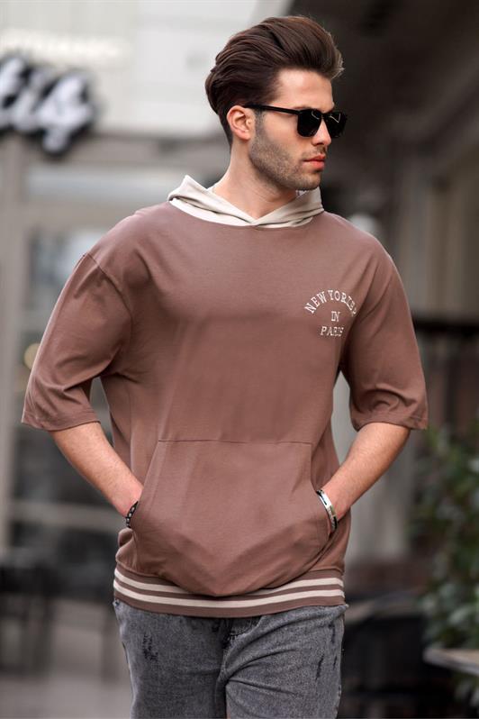 MDX Brown Hooded Men's T-shirt 6182 - Rimouski