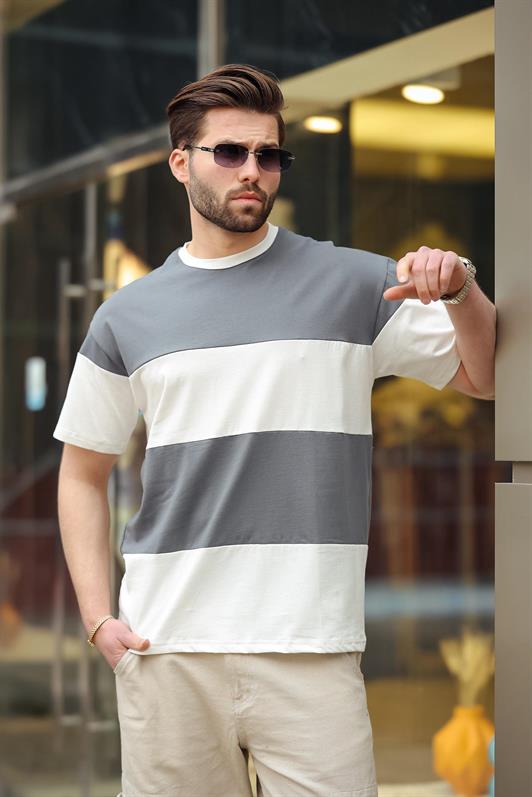 MDX Smoke Oversize Color Block Bicycle Neck T-shirt 7020 - Hamburg