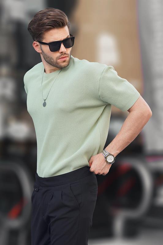 MDX Unripe Green Bicycle Collar Short Sleeve T-shirt for Men 6899 - Dachau