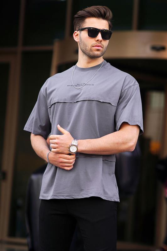 MDX Smoke Oversize Printed Bicycle Neck T-shirt 7017 - Greenock