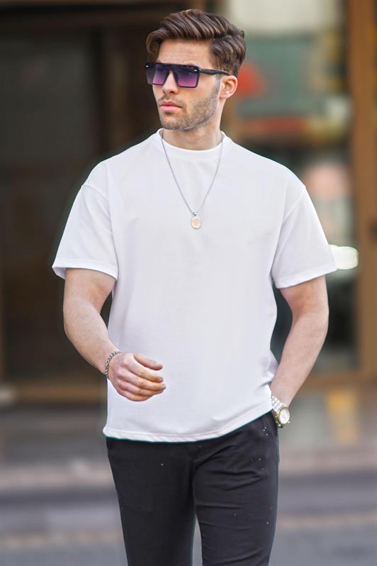 MDX White Basic Oversized Men's T-shirt 7010 - Evere