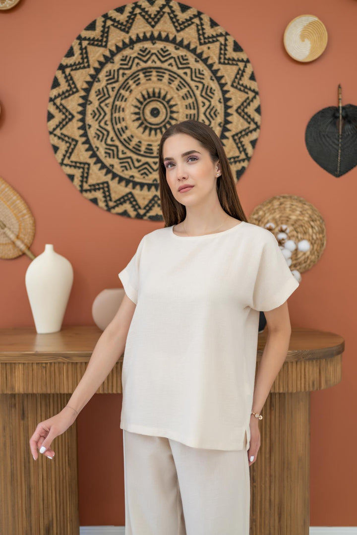 ELS T-Shirt and Pants Set - Ecru - Hürth