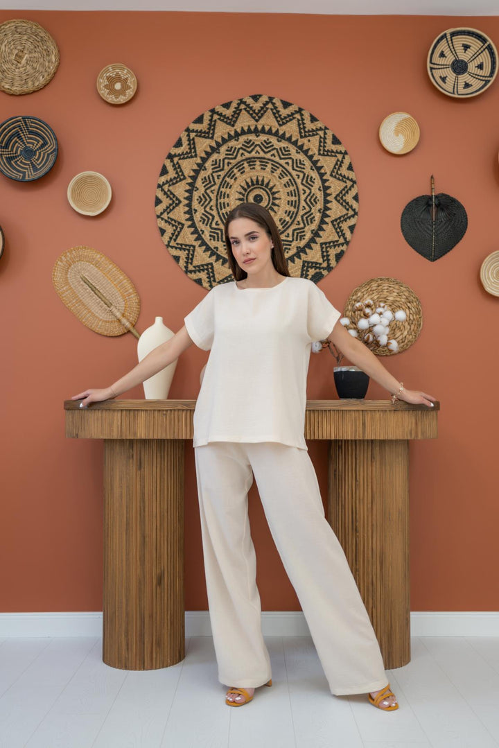 ELS T-Shirt and Pants Set - Ecru - Hürth