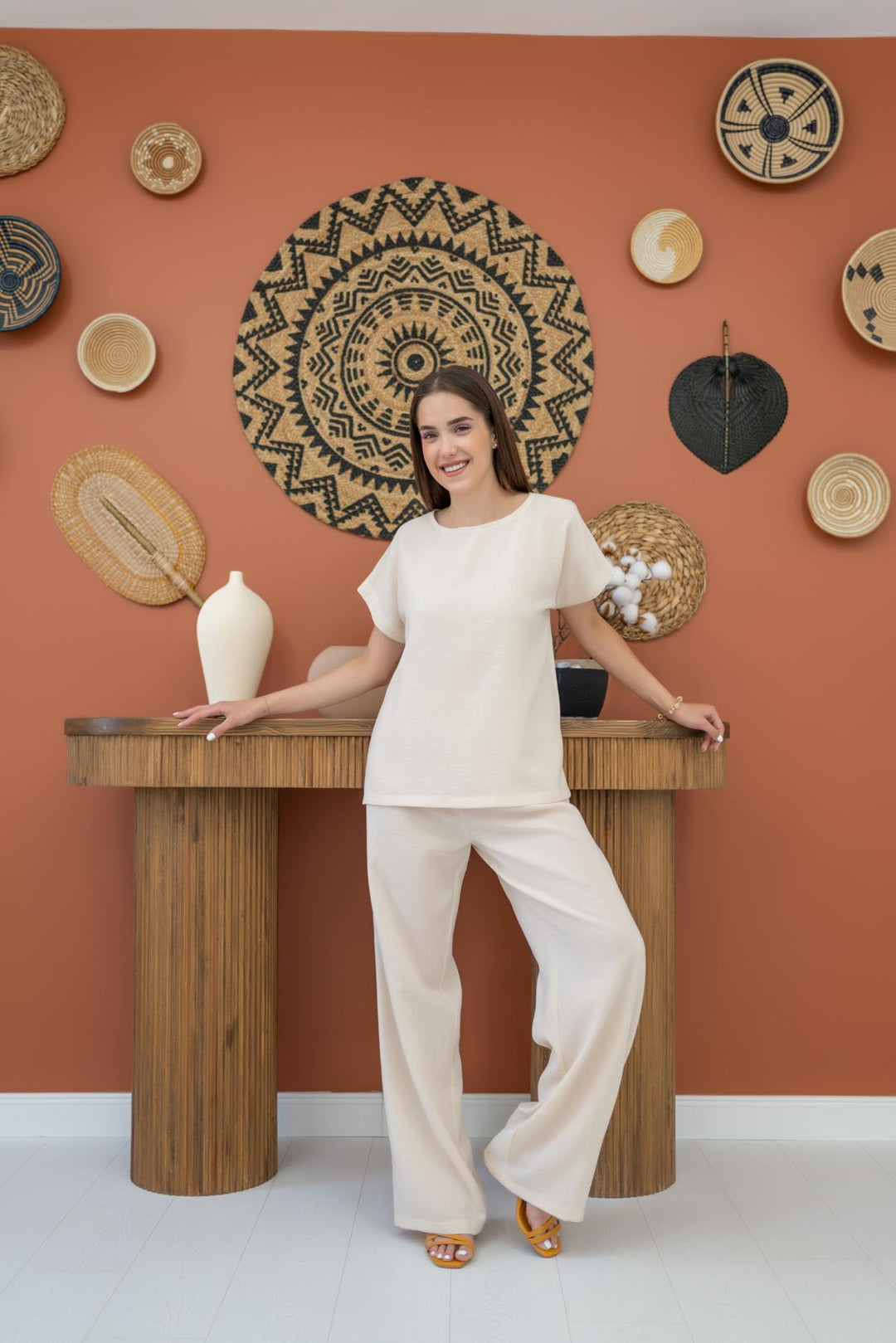 ELS T-Shirt and Pants Set - Ecru - Hürth