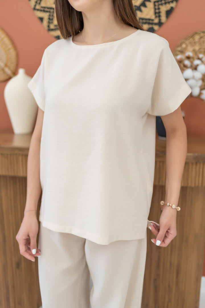 ELS T-Shirt and Pants Set - Ecru - Hürth