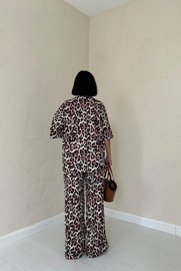 ELS T-Shirt and Pants Set - Brown - Moreno Valley