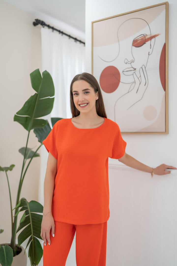 ELS T-Shirt and Pants Set - Orange - Pokrov