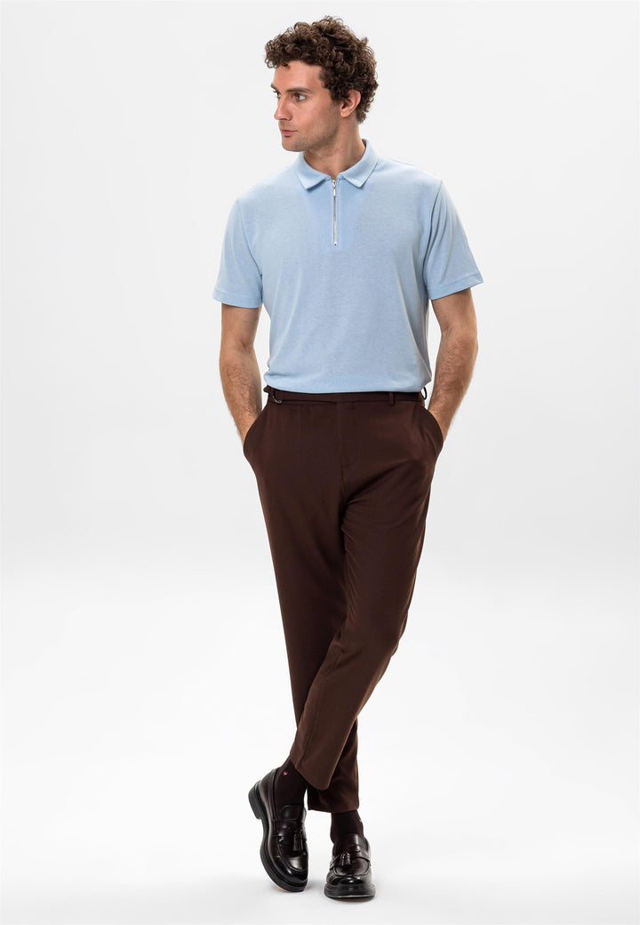 ANT Polo Neck Zippered Men's T-Shirt - Casalnuovo di Napoli