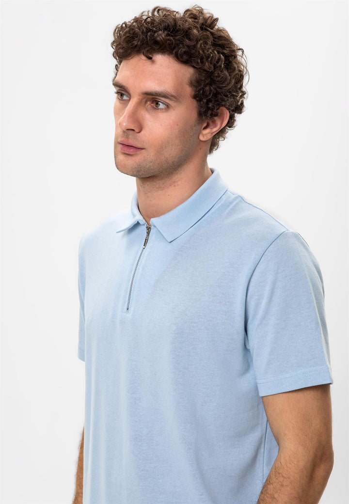 ANT Polo Neck Zippered Men's T-Shirt - Casalnuovo di Napoli