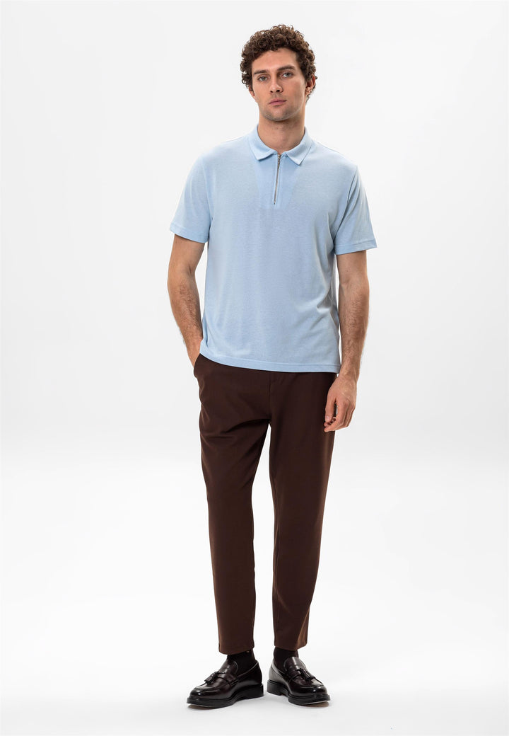 ANT Polo Neck Zippered Men's T-Shirt - Casalnuovo di Napoli