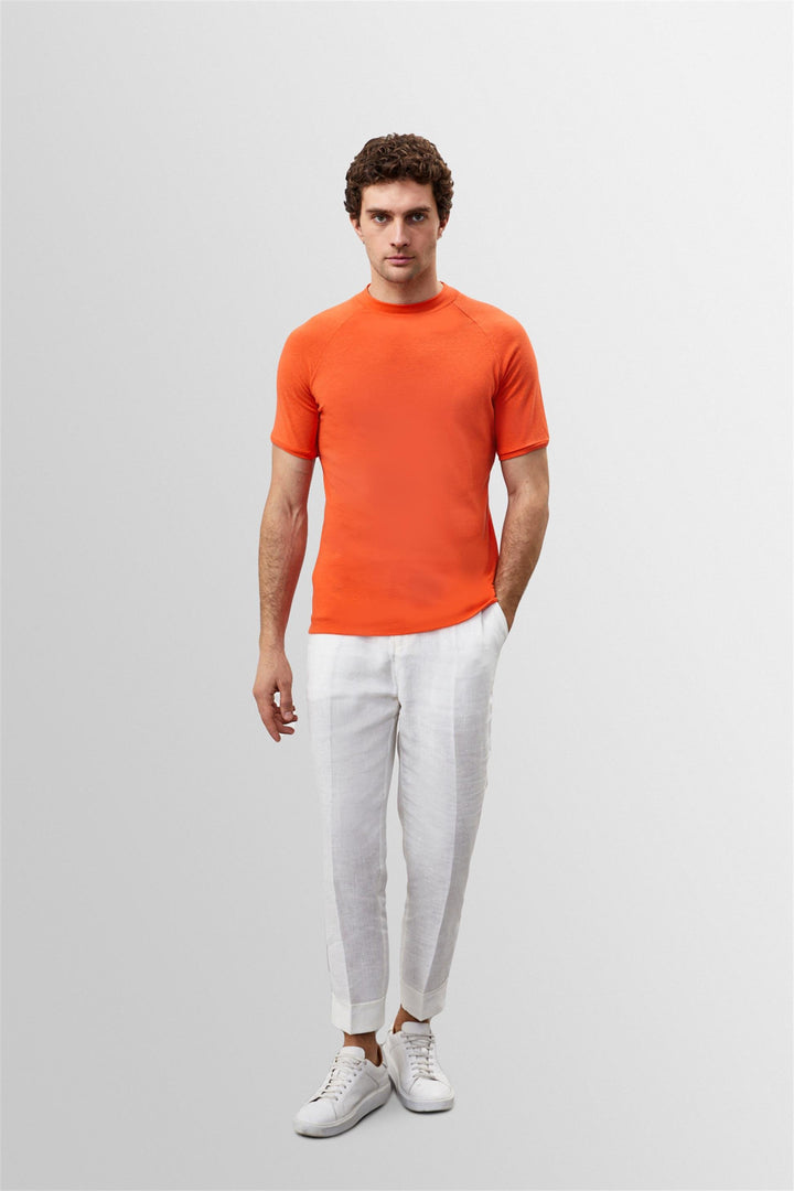 تي شيرت رجالي ANT Slim Fit برقبة دائرية - Leigh