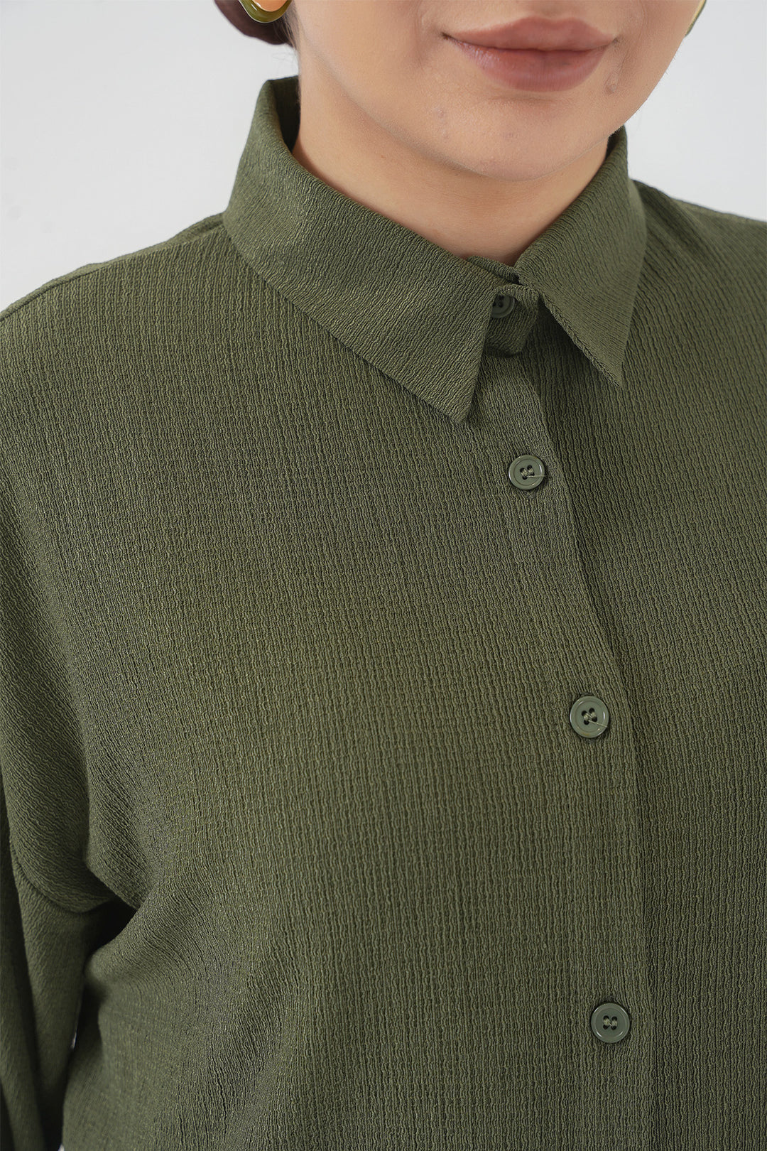 BGD Women T5858 Knitted Hijab Two-Piece Set - Khaki - Corsico