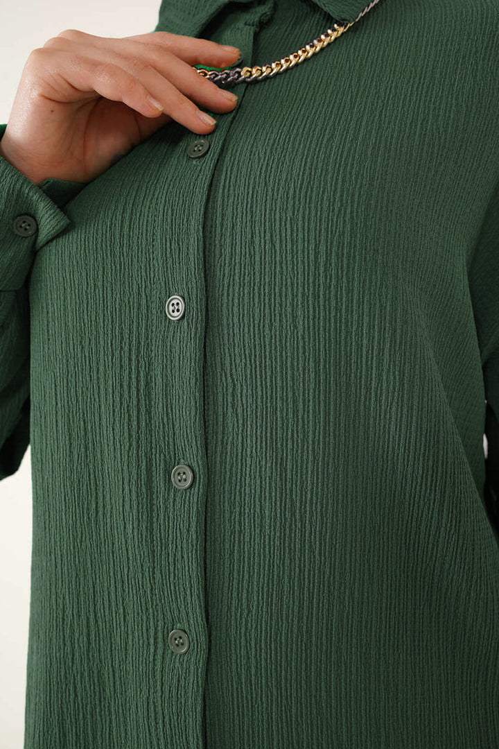 BGD Women T5858 Knitted Hijab Two-Piece Set - Emerald Green - Bergen op Zoom